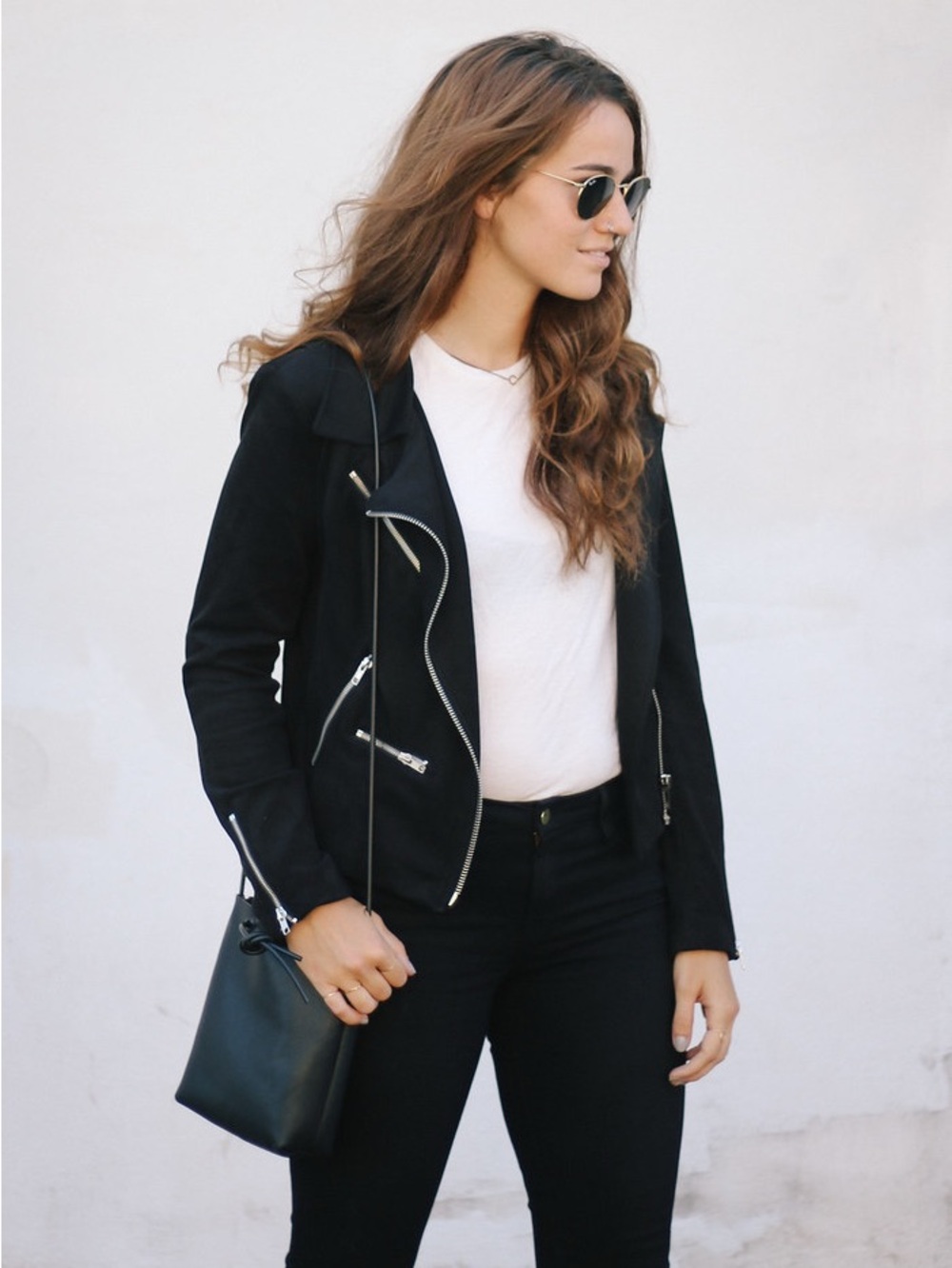 VICI Black Moto Zip Jacket Cropped Biker Style Silver Hardware Women’s  S